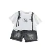 Nuevo Conjunto de Ropa de Verano para Bebés Niños, Atuendo Casual de Dos Piezas con Manga Corta, Moderno y Versátil para Niños Pequeños