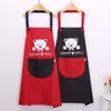 Avental Fashionável Estilo Coreano para Adultos para Casais, Avental de Cozinha Fofo à Prova d'Água com Texto e Logo Impressos Personalizados