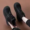 Nuevos Zapatos de Mujer Otoño/Invierno 2026 Versión Deportiva de Botas Martin de Suela Gruesa Forradas de Felpa Botas de Algodón Zapatos de Tabla Botas de Nieve 'Pan'