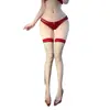 Medias de Red Sexys Nocturnas Estilo Color-Block Sexy Puro Deseo Adelgazantes Hasta el Muslo Por Encima de la Rodilla Celebridad de Internet Calcetines Jk A13