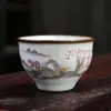 Caneca Jianzhan da Fornalha Ru Caneca de Chá Caneca para Degustação de Chá Padrão Rachado Pode Ser Cultivado Caneca Única Caneca do Anfitrião Tigela de Chá Caneca de Chá Gongfu Presente de Festival