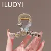 2025 Nuevo Lujo Accesible Moda Cristal Pinza Pequeña para Agarrar Pinza para Cabello Medio Atado Clip Lateral para Cabello Flequillo Pinzas Accesorios para el Cabello