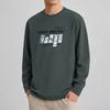 260g Algodão Pesado Manga Longa Camiseta Masculina Trendy Base Interna Camisa Crewneck Preto Roupas Superiores Soltas Americanas