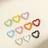 Clips de Resorte Coloridos en Forma de Corazón Accesorios para Joyería de Cuentas DIY Llaveros de Color Caramelo Anillos para Colgar Bolsas de Muñecas Venta al por Mayor
