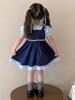 Vestido Preppy para Niña Vestido de Primavera 2025 Nuevo Falda JK para Niños Moda para Niña Bebé Vestido de Princesa de Primavera