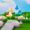 Jardinagem em miniatura, paisagismo com musgo, casa pequena, vila, modelo de castelo, acessórios decorativos DIY, miniaturas