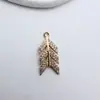 Pulseira Pingente Único Flor Zircônia Microcravejada Banhada a Ouro Cobre Material para Miçangas de Cristal Artesanal Acessórios para Joias DIY