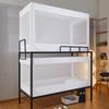 Mosquitera para Cama de Dormitorio de Estudiante Nueva Clase A Individual Dormitorio Cama Alta y Baja Parte Superior Antipolvo Cierre de Cremallera Tres Puertas