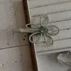 Novo Grampo de Cabelo Flor de Pérola com Contas Estilo Coreano Tendência Franja Grampo de Cabelo Lateral Acessório para Mulheres
