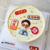 Celebridad de Internet Pegamento Suave Mujer Rica Pastel Real Adornos Decorativos Diosa Rica y Próspera Cumpleaños Ganar Dinero Accesorios de Complemento de Cumpleaños