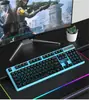 Em estoque velocidade sensação mecânica com fio teclado mouse emissor de luz conjunto para jogos periféricos de computador para jogos atacado