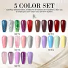 Set de Geles para Uñas Limegirl Set Completo de 5 Colores Nuevo Gel para Uñas Artísticas Gel para Uñas Barbie Set de Geles para Uñas