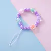 Cadena para Teléfono Móvil con Perlas de Imitación de Colores de Venta Caliente Transfronteriza Lanyard Llavero Colgante para Mochila Escolar Pequeña Joyería Venta Directa de Fábrica