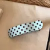 Pinza de cocodrilo vintage con estampado floral de lunares para niñas, pinza de garra versátil con estampado de cuadros dulces, leopardo japonés y coreano para el uso diario