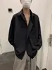 Camisa Negra de Manga Larga para Hombre, Nuevo Estilo Primavera y Otoño, Diseño de Nicho, Estilo Cool de Calle, Chaqueta Camisa Cool Estilo Hong Kong
