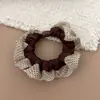Elástico de Cabelo Japonês Coreano Ins de Bolinhas Duas Cores Renda para Rabo de Cavalo de Alto Padrão Nicho Temperamento Suporte de Rabo de Cavalo Design de Elástico de Cabelo para Parte de Trás da Cabeça