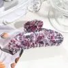 Pinza para el pelo ovalada de alta gama con diseño de salpicaduras de tinta, para recogidos en la parte trasera de la cabeza, accesorio versátil para salir