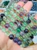 Pulseira de Cristal Rosa Ametista Natural 8mm Cristal Branco Várias Pedras Preciosas Cristal Pedra Bruta Pulseira Cinco Elementos Atacado