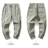 Pantalones casuales de seda helada para hombre, verano, finos, deportivos, para niños, traje pequeño, rectos, holgados, pantalones de nueve puntos para hombre