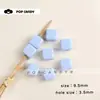 Accesorios acrílicos para cuentas cuadradas coloridas de agujero grande hechas a mano, accesorios para collares y ropa, materiales para accesorios de abalorios hechos a mano al por mayor