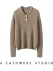 Suéter Nuevo de Cachemir 100% Puro para Otoño e Invierno Moda Casual Suéter de Punto Trenzado para Mujer Capa Base Suéter Holgado
