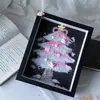 Navidad Estilo Nuevo Árbol de Navidad Grava Cristal Marco de Fotos Paquete de Materiales DIY Producción Creativa Adornos de Escritorio para Novia