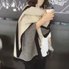 Novo cachecol de outono e inverno estilo coreano, de cashmere sintético, dupla face com cadeado de coração, versátil para ambientes com ar condicionado, xale quente, aquecedor de pescoço para estudantes