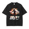 Camiseta Joker Hip Hop Vintage Lavada Película Old School Tops t