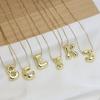 Amazon Venta Caliente 18k Latón Esmalte Globo Burbuja Lindo Gordito 26 Letras Inglesas Colgante Collar