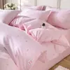 Juego de Ropa de Cama de Cuatro Piezas Sábana 100% Algodón Puro Funda Nórdica Juego de Tres Piezas para Dormitorio Funda de Colcha Cubierta de Cama Juego de Sábanas Ajustables de Cuatro Piezas