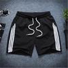 Shorts Finos de Verão com Três Listras Calças Esportivas Masculinas Secagem Rápida Elástico Juventude Casual Solto Moda Calças Três Quartos