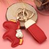 Llavero Colgante Hazte Rico Inmediatamente Colgante de Cuero Personalizado Creativo Exquisito para Pareja Hombre y Mujer Llavero de Coche