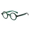 Gafas Retro Japonesas y Coreanas de Montura Redonda Tr Sin Graduación para Hombres y Mujeres 8673 Estilo Punk Artístico Sencillo Gafas de Prescripción Anti Luz Azul