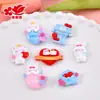 Casal Urso Coelho Fofo Sonhador Resina Pequenos Acessórios Cola Creme Joias DIY Capa de Celular Adesivo de Geladeira Grampo de Cabelo
