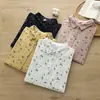 Moda Otoño 2026: Cárdigan de Gasa de Doble Capa con Estampado Floral de Dibujos Animados Artísticos para Mujer, Camisa de Manga Larga, Top, Venta al por Mayor