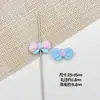 Colorido Lindo Lazo de Doble Punto Pintura para Hornear Aleación Hecho a Mano DIY Cadena de Teléfono Móvil con Cuentas Accesorios para el Cabello Accesorios