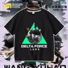Nueva Camiseta Delta Force Weilong Rosa Rojo Comedor de Oro Lobo para Niños, Manga Corta Estudiante Holgada Superior Moderna