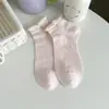 Calcetines de Encaje de Burbujas para Mujer, Delgados de Malla Transpirables Resistentes al Olor para Primavera/Verano, Calcetines Invisibles de Estilo Dulce Japonés sin Costuras para Tobillo