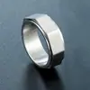 Anillo Personalizado Hexagonal Giratorio de Acero Inoxidable Estilo Ins Trendy para Ropa de Trabajo Anillo Diario Venta al por Mayor