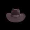 Sombrero de lana decorativo de cinta transfronterizo sombrero de fieltro de color liso