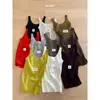 Su dulce chaleco de punto de cuello cuadrado multicolor básico versátil de ajuste ceñido a la moda para principios de otoño para mujer 66796