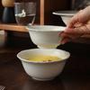 Tazón de Arroz de Cerámica con Encaje Francés en Relieve, Tazón Pequeño para Sopa, Tazón para Yogurt, Tazón de Postre para Una Persona, Tazón para Gachas de Desayuno, Tazón para Cereal