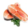 Bife de Salmão Norueguês Cortado em Rodelas, Filé de Salmão Cortado em Rodelas, Salmão em Cortes Grossos da Parte Central, Compra em Lote para Catering, Atacado
