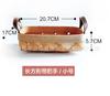 Embalaje Caja de Regalo Cesta de Almacenamiento de Virutas de Madera Tejida Cocina Fruta Redonda Viruta de Madera Cesta de Madera Portátil Cesta de Flores Portátil