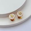 Aretes de Nicho de Estilo Europeo y Americano de Moda Cristal Dorado Multicolor Redondos Elegantes Hermosos Aretes Aretes para Mujer Transfronterizo