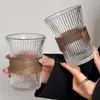 Vasos de Vidrio Estilo Chino para Uso en Casa, Vasos de Té con Aislamiento Térmico y Anti-Escaldaduras, Juego de Vasos para Invitados en la Sala de Estar, Vasos para Jugos, Vasos para Café
