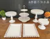 Juego de Soporte para Pasteles de Hierro Estilo Europeo Decoración de Bodas Tienda de Postres Soporte de Pie Plato para Pasteles