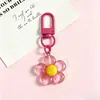 Chaveiro de Flor Transparente Fofo e Fresco Ornamento Criativo DIY para Bolsa Acessórios de Pétalas Pingente Atacado