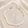 Moda europeia e americana transfronteiriça material decorativo concha pequena vieira Tornozeleira Praia Branca para mulheres