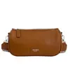 Bolsa Feminina Nova Bolsa Almofada Estilo Simples Cor Sólida PU Macio Grande Capacidade Casual Feminina Carta Fita Larga Bolsa Transversal